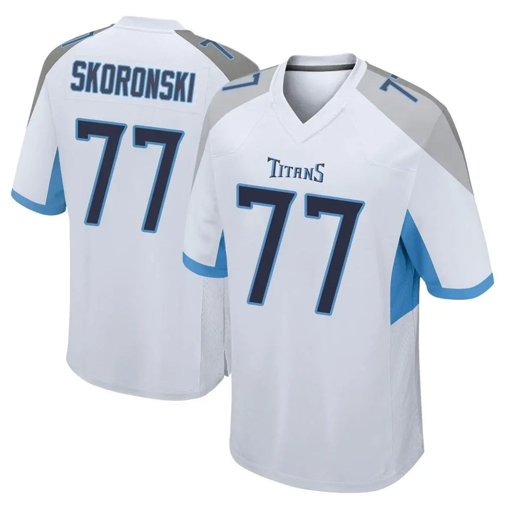 Davalo T.Titans #77 Peter Skoronski Player White Home Game Stitched Jerseys