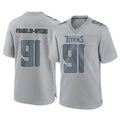 Davalo T.Titans #91 John Franklin-Myers Player Gray Atmosphere Fashion Home Game Stitched Jerseys