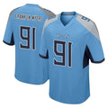 Davalo T.Titans #91 John Franklin-Myers Player Light Blue Home Game Stitched Jerseys