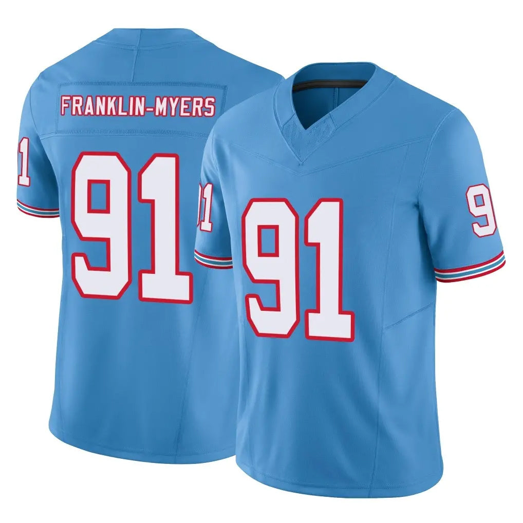 Davalo T.Titans #91 John Franklin-Myers Player Light Blue Limited Vapor F.U.S.E. Home Game Stitched Jerseys