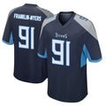 Davalo T.Titans #91 John Franklin-Myers Player Navy Home Game Stitched Jerseys
