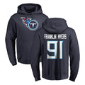 Davalo T.Titans #91 John Franklin-Myers Player Navy Logo Pullover Hoodies Home Game Stitched Jerseys