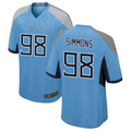 Davalo T.Titans #98 Jeffery Simmons Light Blue Player Game American Stitched Jerseys