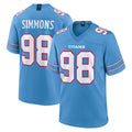 Davalo T.Titans #98 Jeffery Simmons Player Light Blue 2026 Game Home Stitched Jerseys