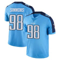 Davalo T.Titans #98 Jeffery Simmons Player Light Blue Limited Color Rush Home Game Stitched Jerseys