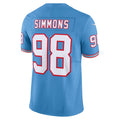 Davalo T.Titans #98 Jeffery Simmons Player Light Blue Vapor F.U.S.E. Limited Stitched Jerseys