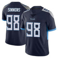 Davalo T.Titans #98 Jeffery Simmons Player Navy Limited Vapor Untouchable Home Game Stitched Jerseys