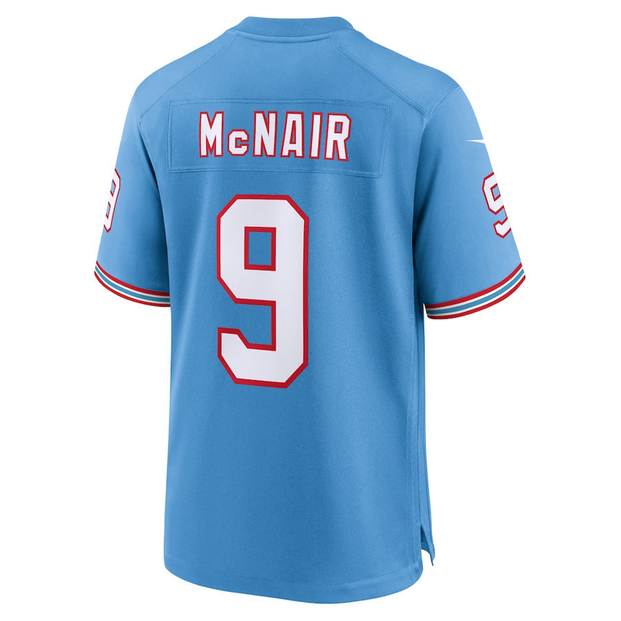 Davalo T.Titans #9 Steve McNair Player Light Blue Throwback Alternate Game Stitched Jerseys