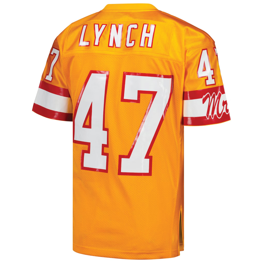 Davalo TB.Buccaneers 1993 #47 John Lynch Mitchell & Ness Orange Authentic Throwback Retired Player Stitched Puhic Jersey