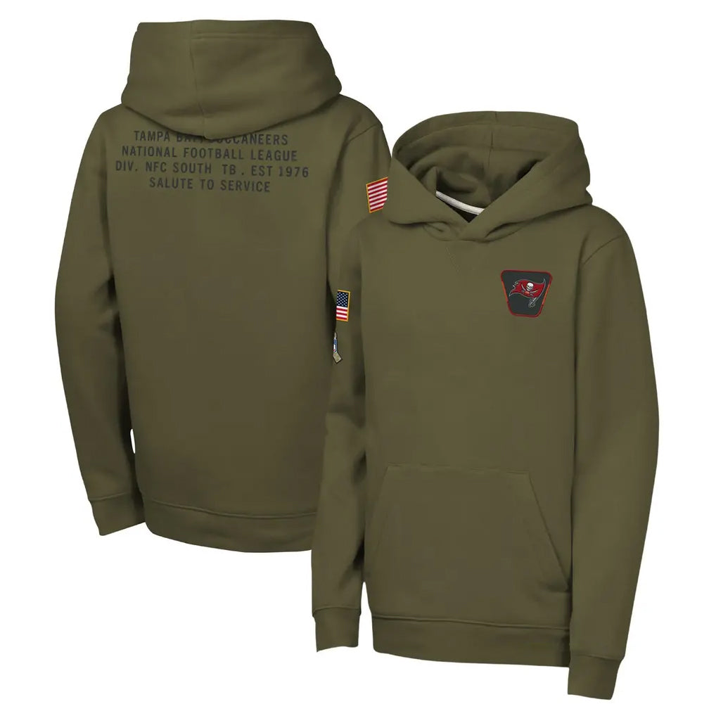 Davalo TB.Buccaneers  Blank Player Olive Salute to Service Pullover Hoodies Limited Stitched Jerseys