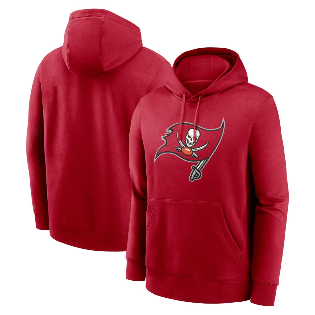 Davalo TB.Buccaneers  Blank Player Red LOGO Pullover Hoodie Home Game Stitched Jerseys