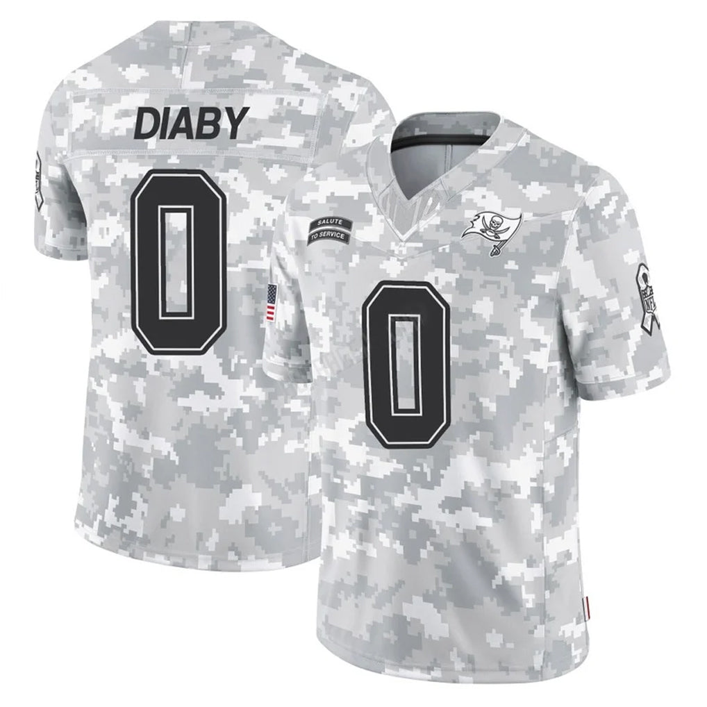 Davalo TB.Buccaneers #0 Yaya Diaby Player Arctic Camo Limited Salute To Service Home Game Stitched Jerseys