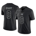 Davalo TB.Buccaneers #0 Yaya Diaby Player Black Reflective Limited Home Game Stitched Jerseys