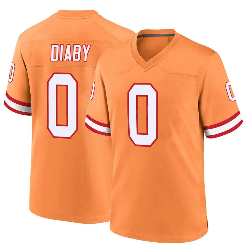 Davalo TB.Buccaneers #0 Yaya Diaby Player Orange Throwback Home Game Stitched Jerseys