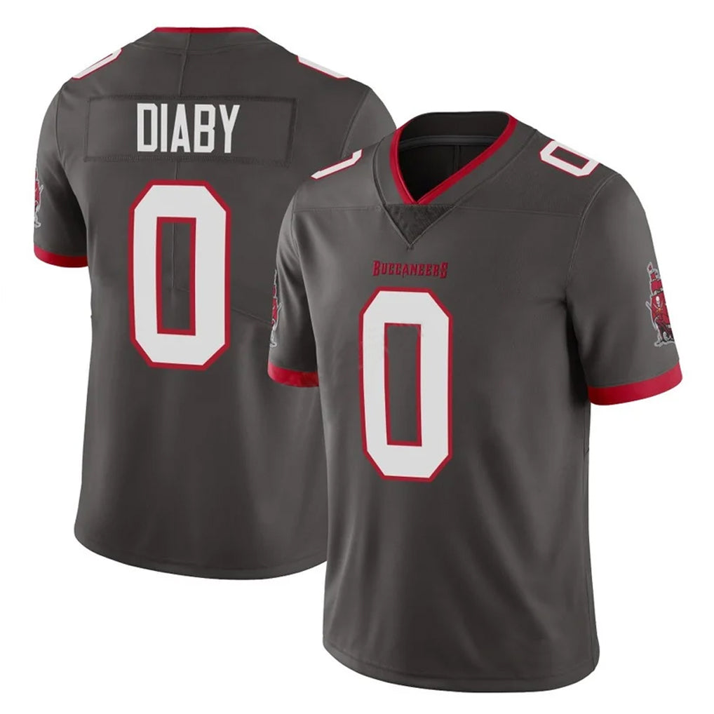 Davalo TB.Buccaneers #0 Yaya Diaby Player Pewter Limited Alternate Vapor Home Game Stitched Jerseys