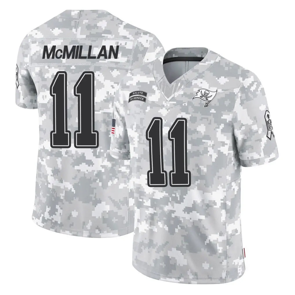 Davalo TB.Buccaneers #11 Jalen McMillan Player Arctic Camo Limited Salute To Service Home Game Stitched Jerseys