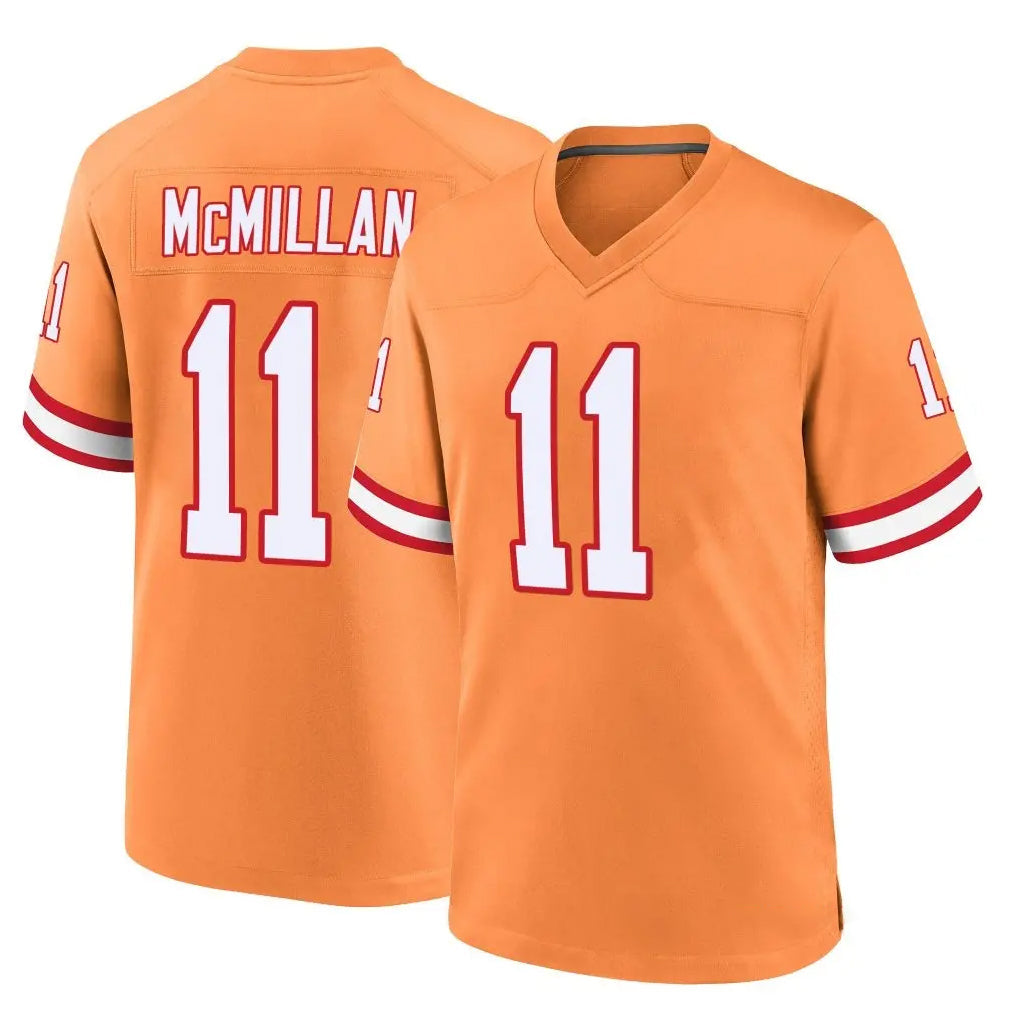 Davalo TB.Buccaneers #11 Jalen McMillan Player Orange Throwback Home Game Stitched Jerseys