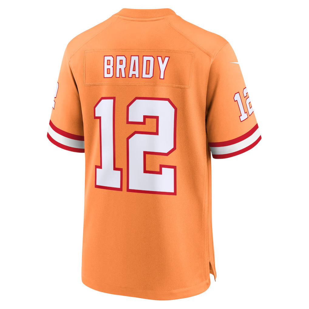 Davalo TB.Buccaneers #12 Tom Brady Player Orange Home Game Stitched Jerseys