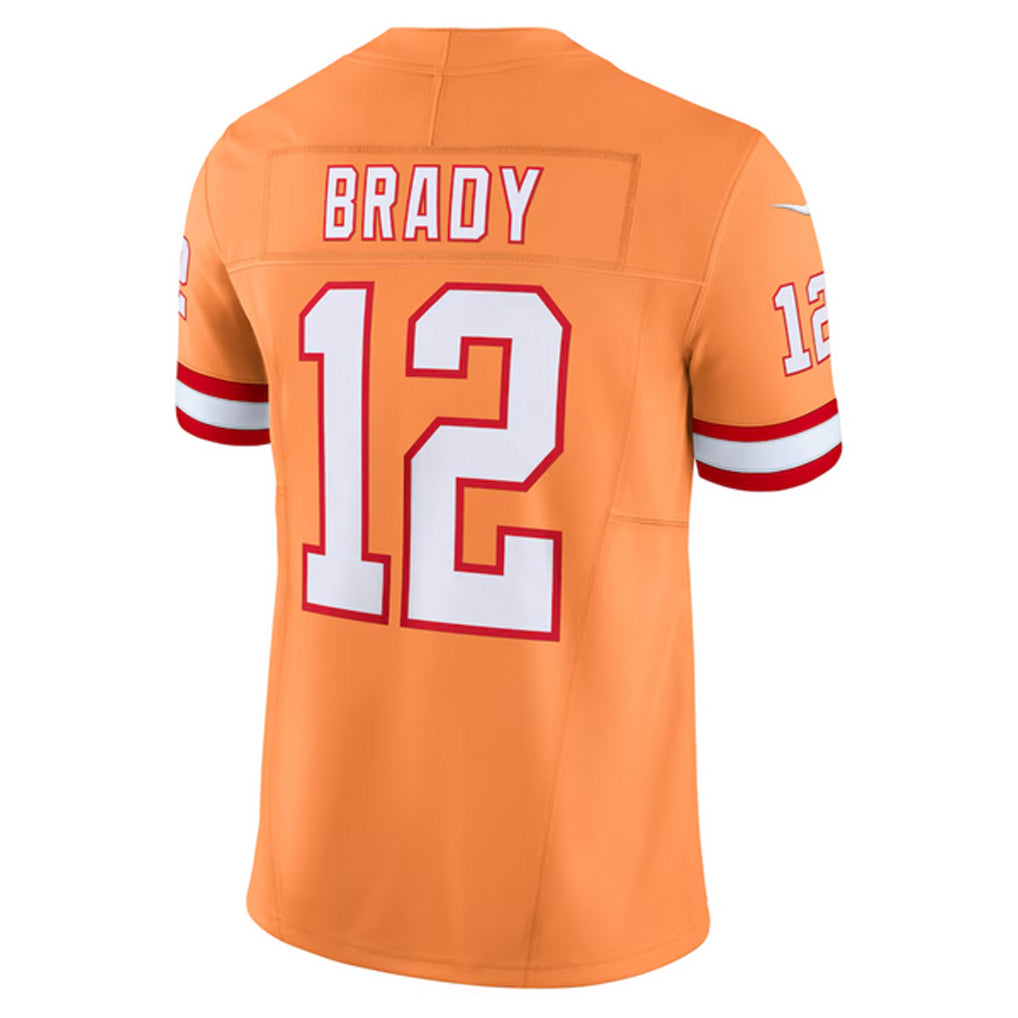 Davalo TB.Buccaneers #12 Tom Brady Player Orange Vapor F.U.S.E. Limited Stitched Jerseys