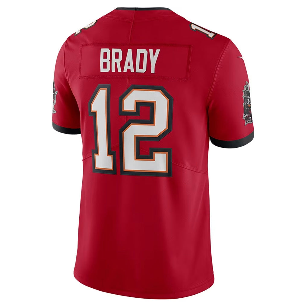 Davalo TB.Buccaneers #12 Tom Brady Player Red Vapor F.U.S.E. Limited Stitched Jerseys