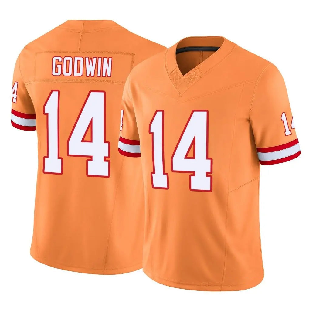 Davalo TB.Buccaneers #14 Chris Godwin Jr. Player Orange Limited Vapor F.U.S.E. Home Game Stitched Jerseys