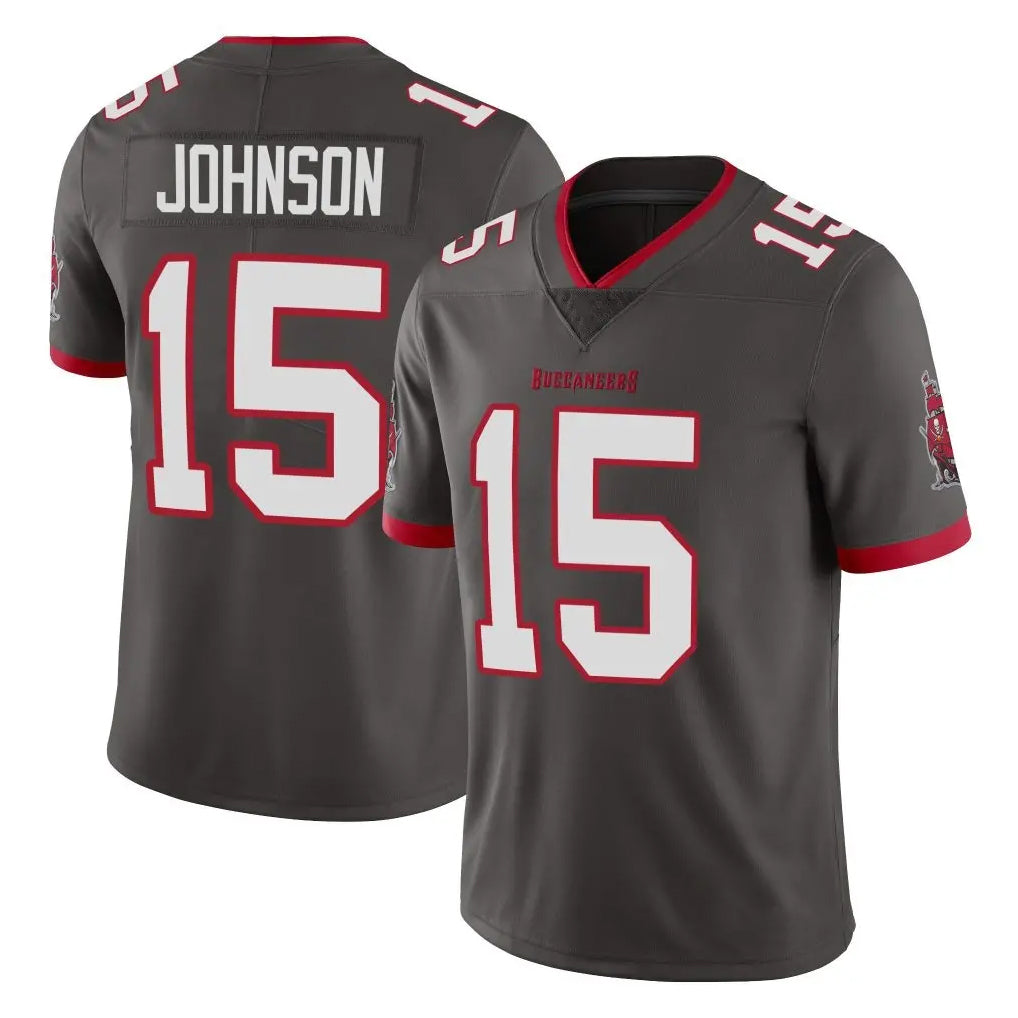 Davalo TB.Buccaneers #15 Tez Johnson Player Pewter Limited Alternate Vapor Home Game Stitched Jerseys