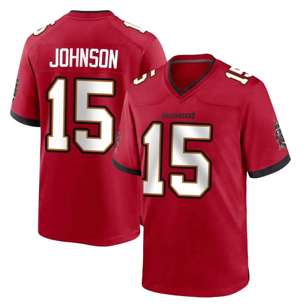 Davalo TB.Buccaneers #15 Tez Johnson Player Red Home Game Stitched Jerseys