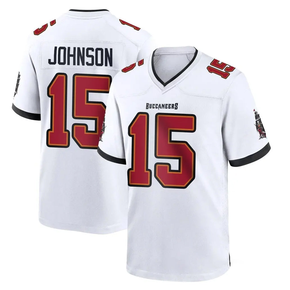 Davalo TB.Buccaneers #15 Tez Johnson Player White Home Game Stitched Jerseys