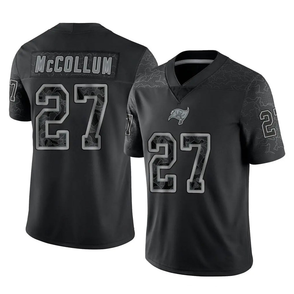 Davalo TB.Buccaneers #27 Zyon McCollum Player Black Reflective Limited Home Game Stitched Jerseys