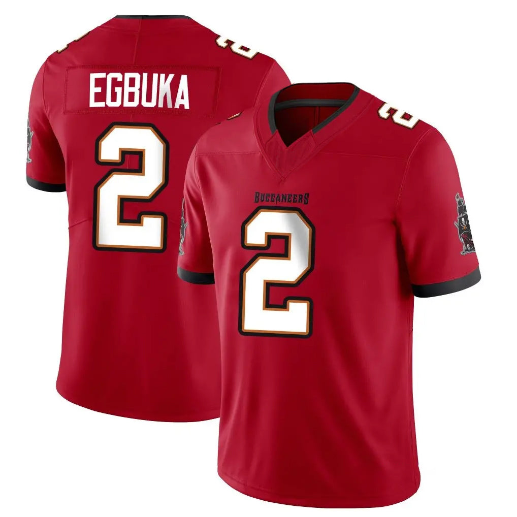 Davalo TB.Buccaneers #2 Emeka Egbuka Player Red Limited Vapor F.U.S.E. Home Game Stitched Jerseys