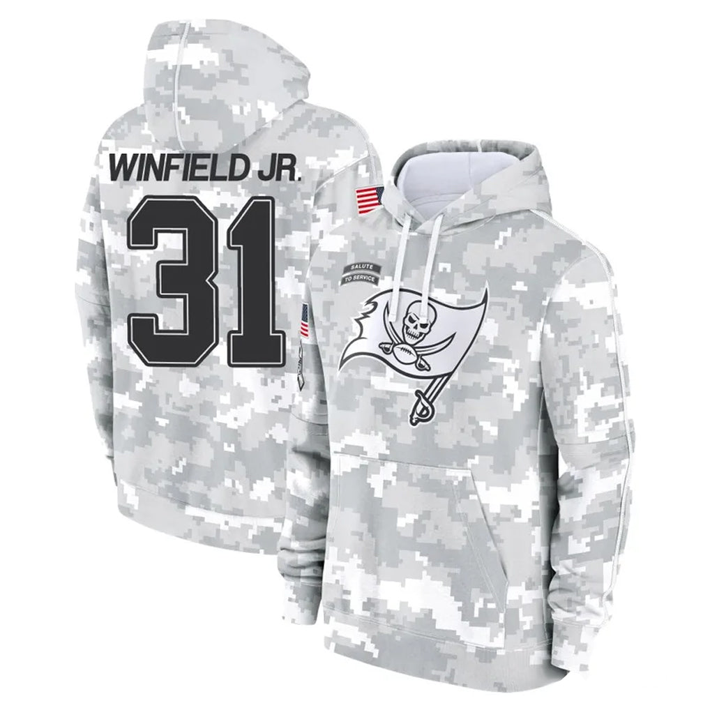 Davalo TB.Buccaneers #31 Antoine Winfield Jr. Player Arctic Camo Limited Salute to Service Pullover Hoodies Game Stitched Jerseys