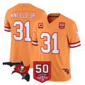 Davalo TB.Buccaneers #31 Antoine Winfield Jr. Player Orange 50th Season Vapor Limited Home Game Stitched Jerseys