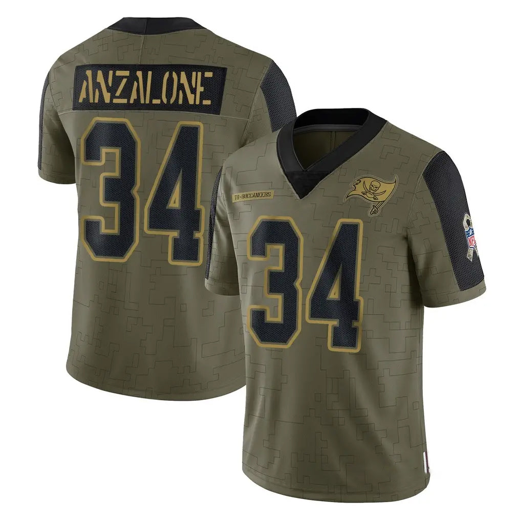 Davalo TB.Buccaneers #34 Alex Anzalone Player Olive Salute To Service Limited Game Stitched Jerseys