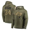 Davalo TB.Buccaneers #34 Alex Anzalone Player Olive Salute to Service Pullover Hoodie Home Game Stitched Jerseys