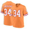 Davalo TB.Buccaneers #34 Alex Anzalone Player Orange Throwback Home Game Stitched Jerseys