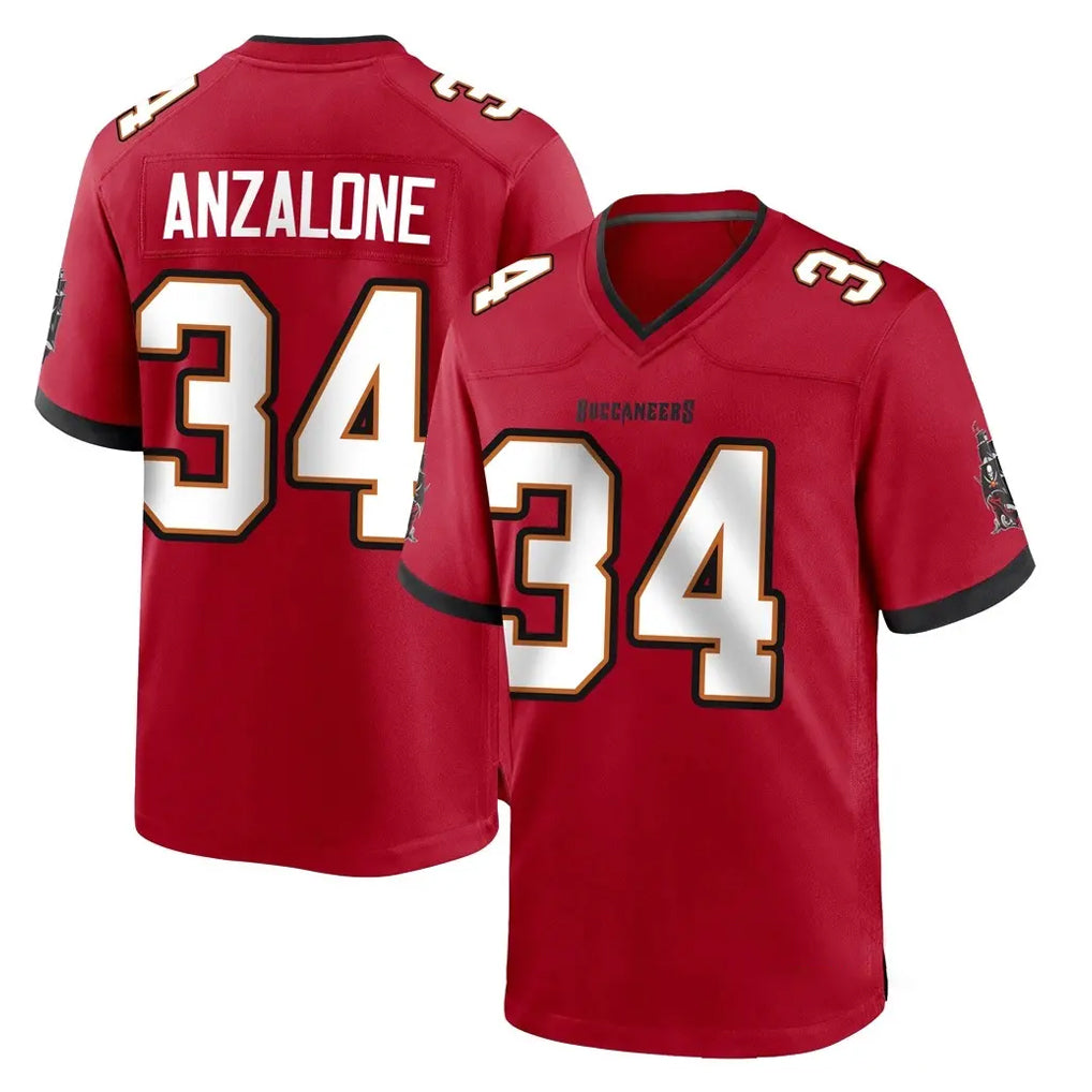 Davalo TB.Buccaneers #34 Alex Anzalone Player Red Home Game Stitched Jerseys