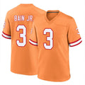 Davalo TB.Buccaneers #3 Rueben Bain Jr. Player Orange Throwback Home Game Stitched Jerseys