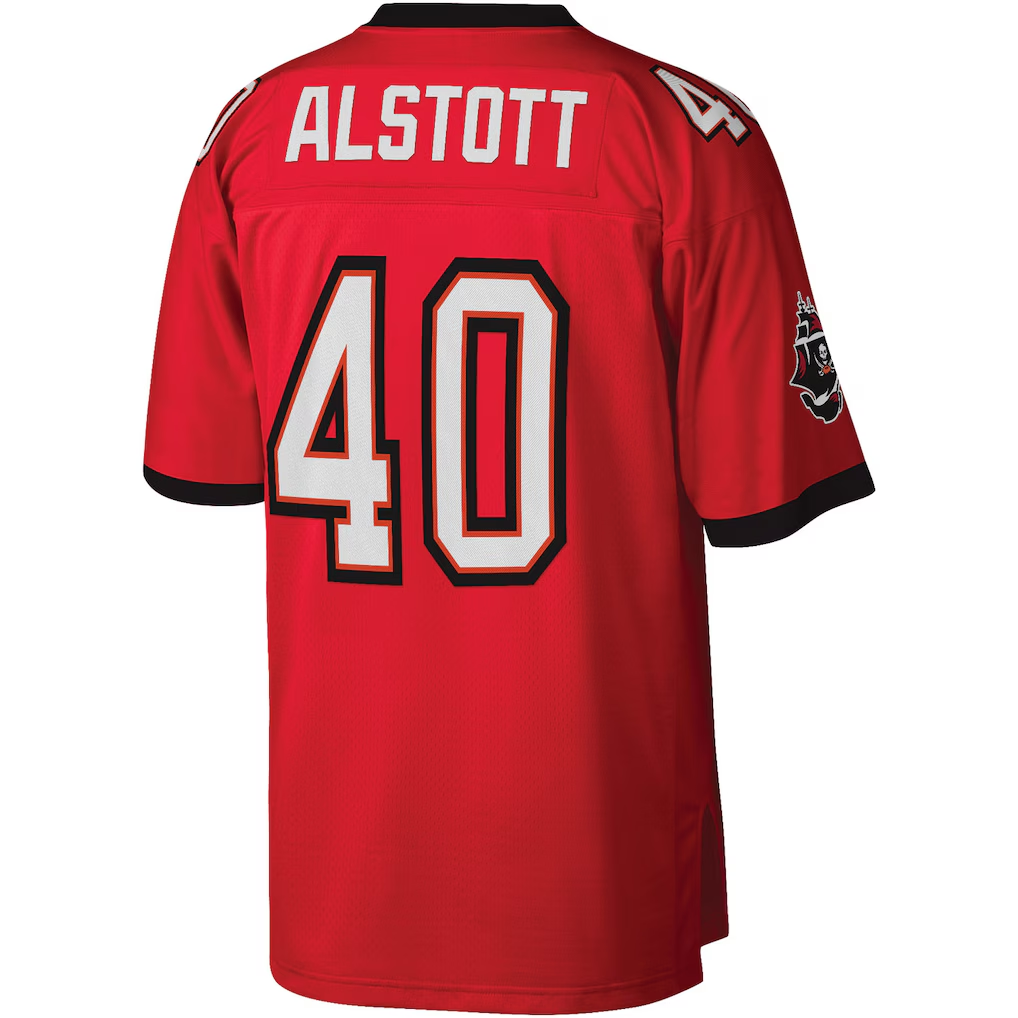 Davalo TB.Buccaneers #40 Mike Alstott Mitchell & Ness Red Legacy Replica Stitched Puhic Jersey