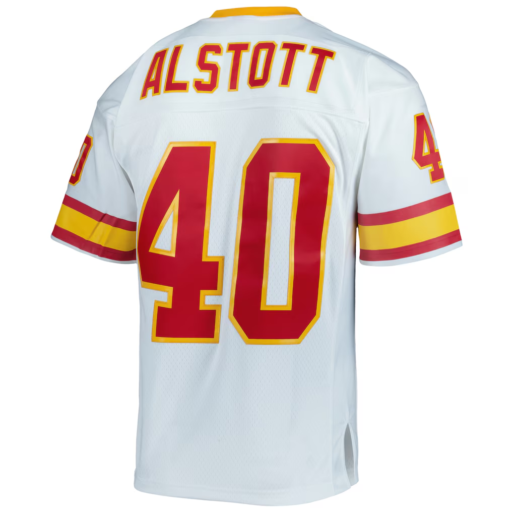 Davalo TB.Buccaneers #40 Mike Alstott Mitchell & Ness White Legacy Replica Stitched Puhic Jersey