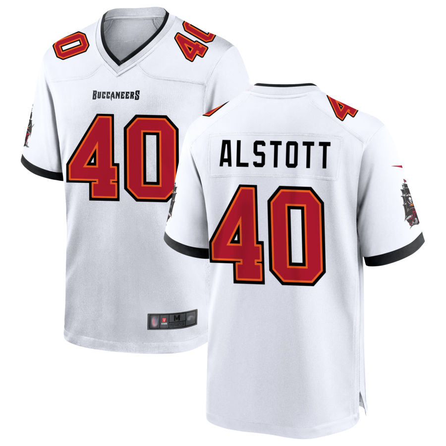 Davalo TB.Buccaneers #40 Mike Alstott Player White Home Game Stitched Jerseys