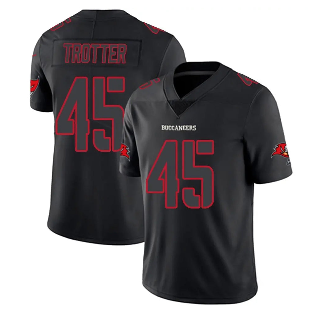 Davalo TB.Buccaneers #45 Josiah Trotter Player Black Impact Limited Home Game Stitched Jerseys