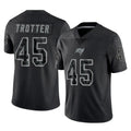 Davalo TB.Buccaneers #45 Josiah Trotter Player Black Reflective Limited Home Game Stitched Jerseys