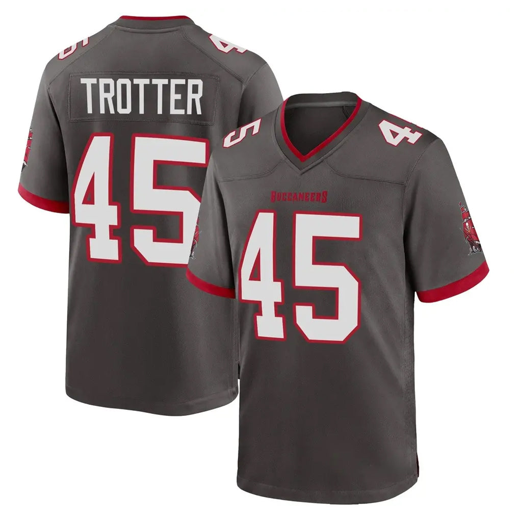 Davalo TB.Buccaneers #45 Josiah Trotter Player Pewter Alternate Home Game Stitched Jerseys