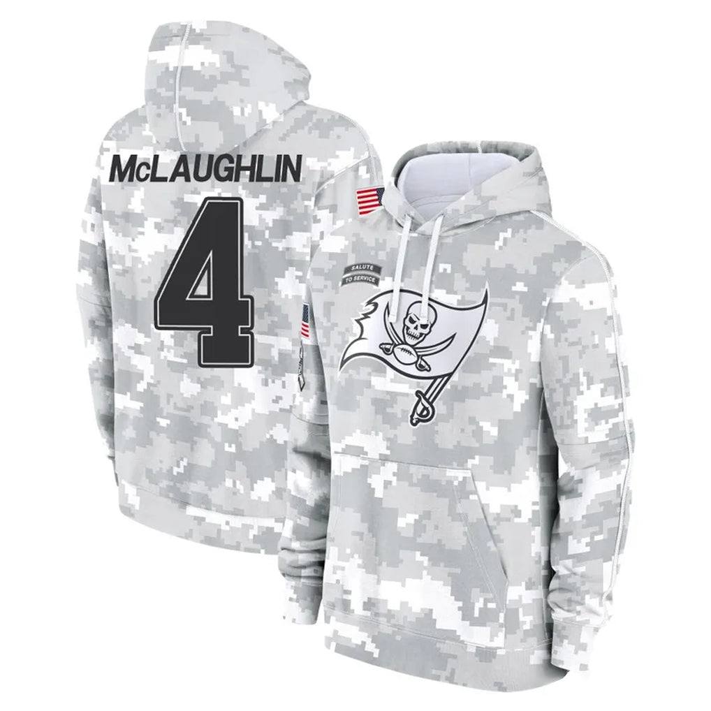 Davalo TB.Buccaneers #4 Chase McLaughlin Player Arctic Camo Limited Salute to Service Pullover Hoodies Game Stitched Jerseys