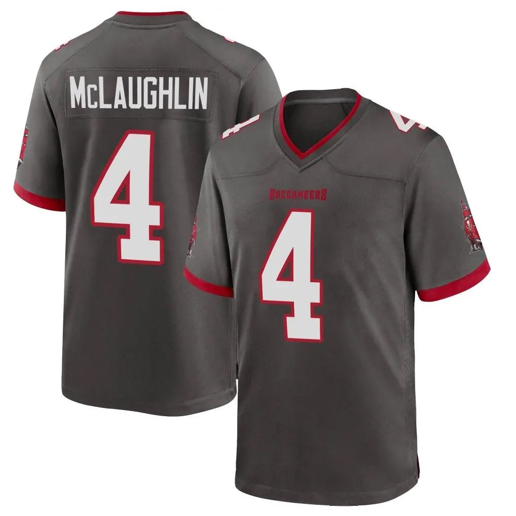 Davalo TB.Buccaneers #4 Chase McLaughlin Player Pewter Alternate Home Game Stitched Jerseys