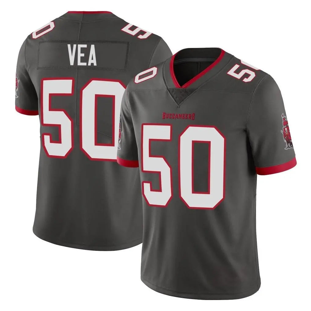 Davalo TB.Buccaneers #50 Vita Vea Player Pewter Limited Alternate Vapor Home Game Stitched Jerseys