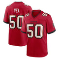 Davalo TB.Buccaneers #50 Vita Vea Player Red Home Game Stitched Jerseys