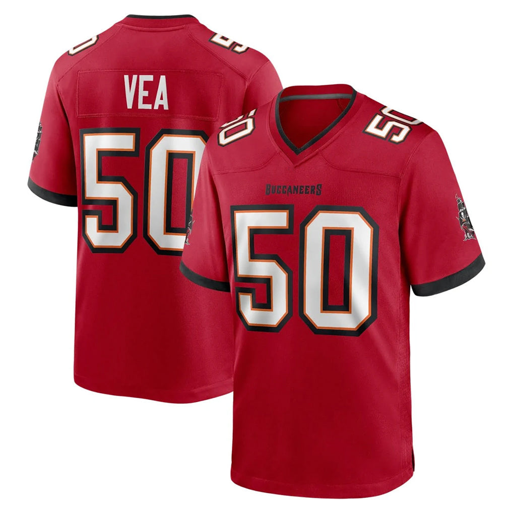 Davalo TB.Buccaneers #50 Vita Vea Player Red Home Game Stitched Jerseys