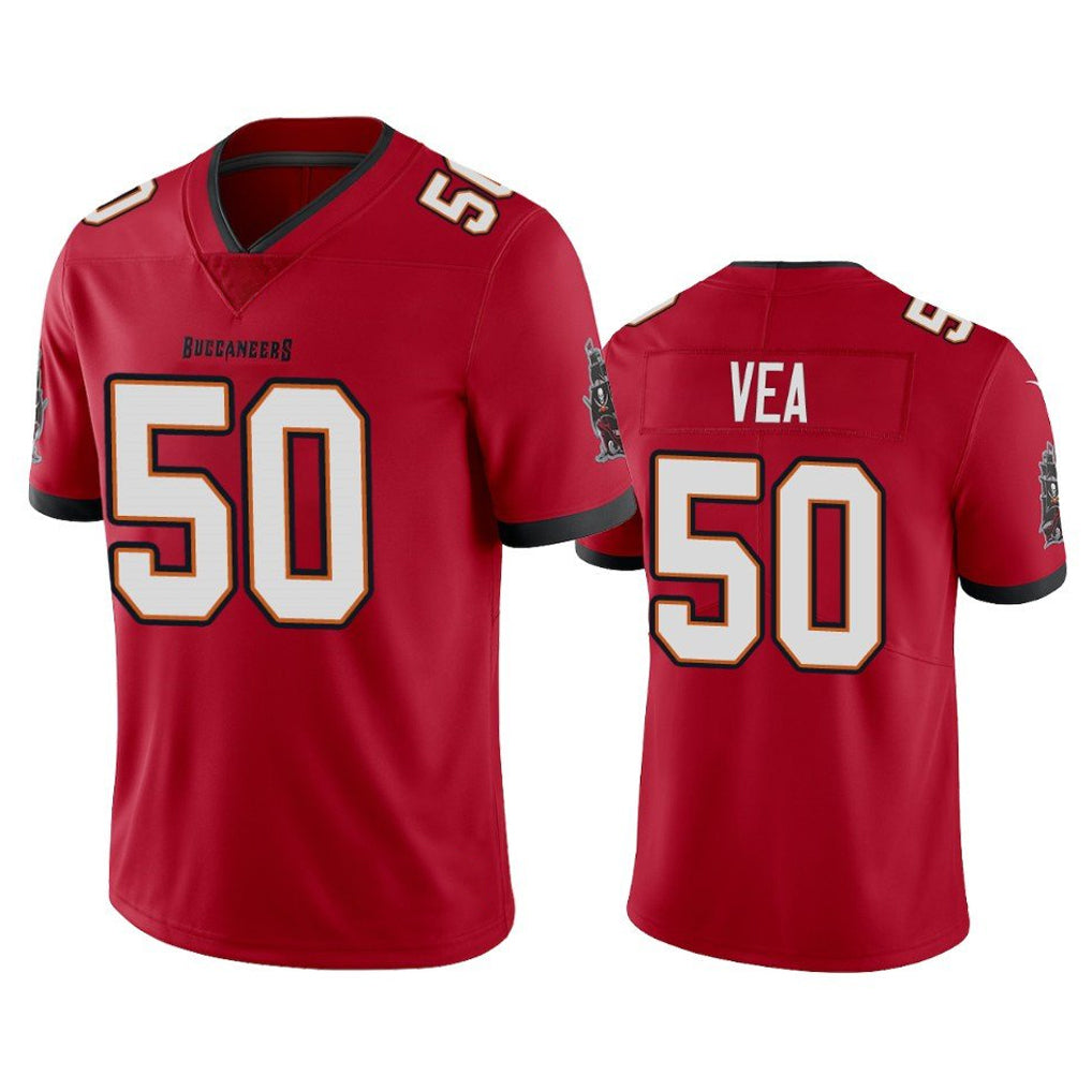 Davalo TB.Buccaneers #50 Vita Vea Player Red Limited Vapor Home Game Stitched Jerseys