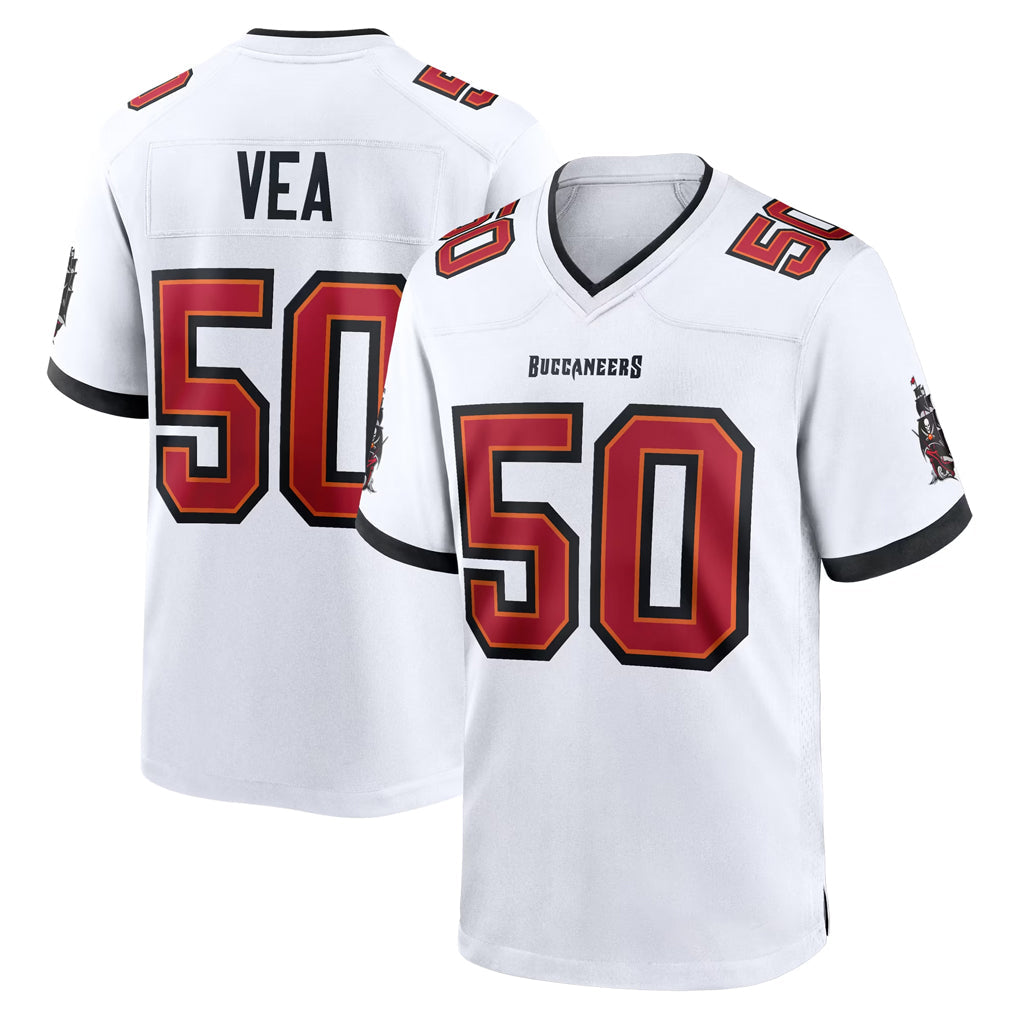 Davalo TB.Buccaneers #50 Vita Vea Player White Home Game Stitched Jerseys